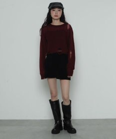 WEGO ジャガードハイウエストタイトショートパンツ