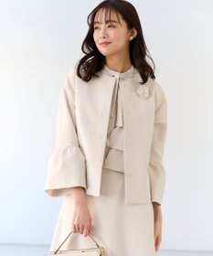 組曲 S 【KUMIKYOKU NAVY】コンフォータブルドレープ フレアスリーブジャケット