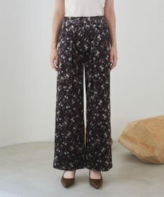 WEGO 【ANGIE VINTAGE】ベロア小花柄イージパンツ