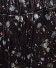 WEGO 【ANGIE VINTAGE】ベロア小花柄イージパンツ