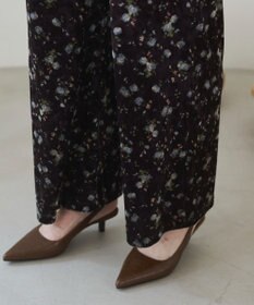 WEGO 【ANGIE VINTAGE】ベロア小花柄イージパンツ