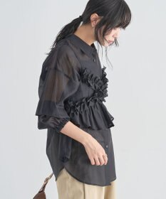 Green Parks 【WEB限定】ＳＥＴ２点フリルビスチェ＋シャツチュニックⅡ