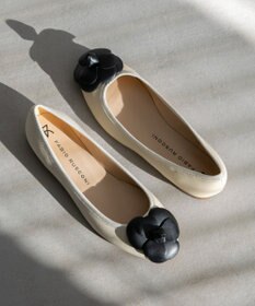 INTER-CHAUSSURES 【FABIO RUSCONI】ラウンドトウフラットカメリアバレエ