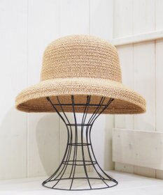 石田製帽 美濃和紙xコットンブレード　ウォッシャブルカサブランカ