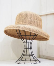 石田製帽 美濃和紙xコットンブレード　ウォッシャブルカサブランカ