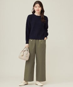 ANY SIS 【洗える】マリンディテール ワイドパンツ