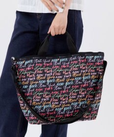 LeSportsac DELUXE EASY CARRY TOTE/NYCスクリプトブラック