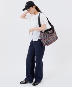 LeSportsac DELUXE EASY CARRY TOTE/NYCスクリプトブラック