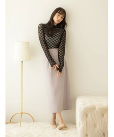 earth music&ecology ハイネックシアーフラワーインナー