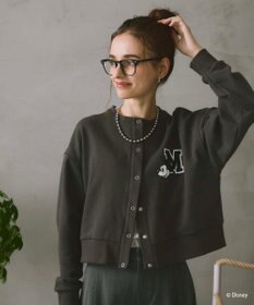 OP／FILA 【ocean pacific】ミッキー/裏毛カーディガン【Disney/ディズニー】