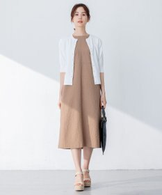 組曲 【5色展開・洗える】MINA半袖 カラーカーディガン