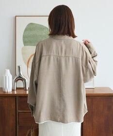 Green Parks 裾フリンジウ゛ィンテージ風シャツ