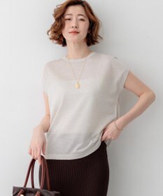 23区 L 【先行予約】シャイニーシアー ノースリーブ ニット