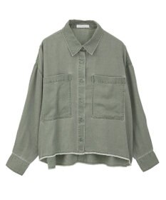 Green Parks 裾フリンジウ゛ィンテージ風シャツ