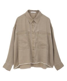 Green Parks 裾フリンジウ゛ィンテージ風シャツ