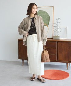 Green Parks 裾フリンジウ゛ィンテージ風シャツ