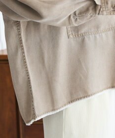 Green Parks 裾フリンジウ゛ィンテージ風シャツ