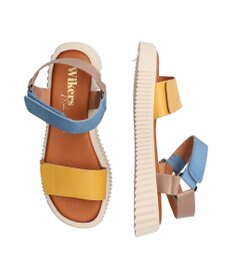 INTER-CHAUSSURES 【Wikers】ソフトスクエアトウ厚底サンダル