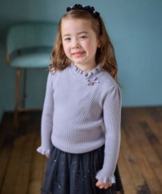 ANY KIDS 首フリルしあわせタッチニット