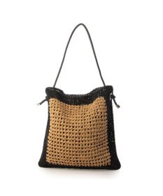 UNBILLION カシュカシュ cachecache / メタリックヤーンパネル編みトート