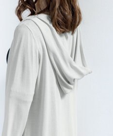 Tiaclasse L 【洗える新色追加・洗える】サマーニットフードロングカーディガン