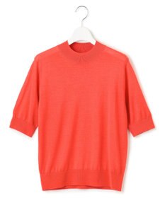 23区 S 【洗える】サステナブルウール モックネック 5分袖 ニット