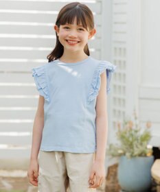 組曲 KIDS 【150-160㎝】 フルールフリルTシャツ