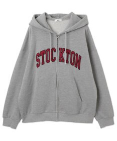 WEGO 【ユニセックス着用ITEM】ワッペンロゴZIPパーカー