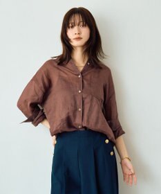 YECCA VECCA 3wayシアーリネンシャツ