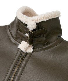 AMERICAN HOLIC ボアフェイクレザーブルゾン