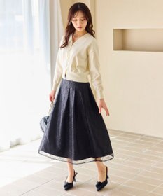 Feroux きらめきチェックフレア スカート