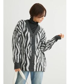 Green Parks 柄アソートニットカーディガン