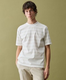 JOSEPH ABBOUD 【エコ素材和紙使用・日本素材を日本縫製 ・軽量・通気性】和紙フライスボーダーＴシャツ