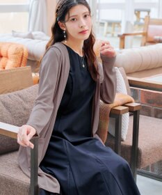 Tiaclasse L 【洗える新色追加・洗える】サマーニットフードロングカーディガン