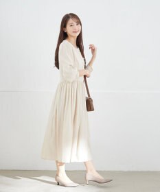 Tiaclasse 【洗える】レース切替ワンピース