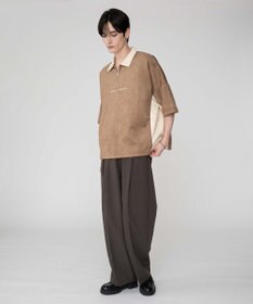 WEGO 【ユニセックス着用ITEM/MLサイズ展開】フェイクスウェードドルマンハーフZIPT（SS）