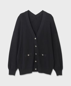 GRACE CONTINENTAL ルーズVネックニットカーディガン