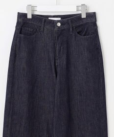 自由区 L 【19号サイズまで展開】ウスカルデニムワイドストレート パンツ