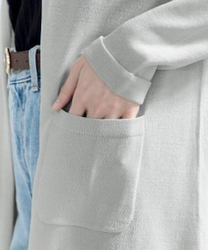 Tiaclasse L 【洗える新色追加・洗える】サマーニットフードロングカーディガン