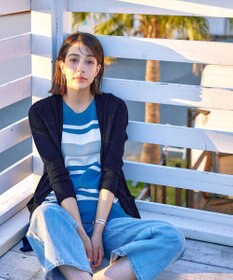 Tiaclasse L 【洗える新色追加・洗える】サマーニットフードロングカーディガン