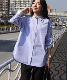 AMERICAN HOLIC イージーケアバンドカラーロングシャツ