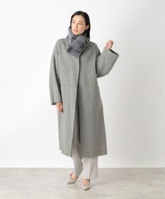 MOONBAT 【WEB限定】FURLA スノートップ チャーム付きフェイクファーマフラー