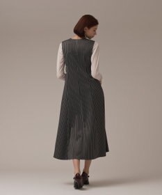 GRACE CONTINENTAL ストライプジャージワンピース