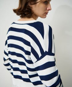 GRACE CONTINENTAL ニットボーダーカーディガン