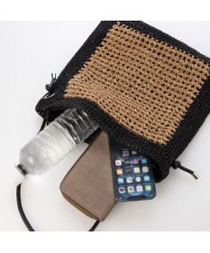 UNBILLION カシュカシュ cachecache / メタリックヤーンパネル編みトート