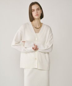 GRACE CONTINENTAL フィルムヤーンニットカーディガン