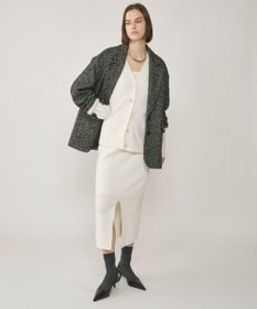 GRACE CONTINENTAL フィルムヤーンニットカーディガン