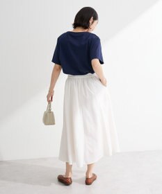 Green Parks 表面感タックフレアスカート
