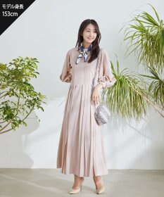 Tiaclasse L 【洗える】シンメトリープリーツワンピース