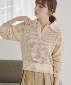 WEGO 【ANGIE VINTAGE】MIXメッシュポロニット